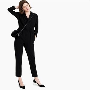 J Crew 365 Womens Jumpsuit in Everyday Crepe Black  2